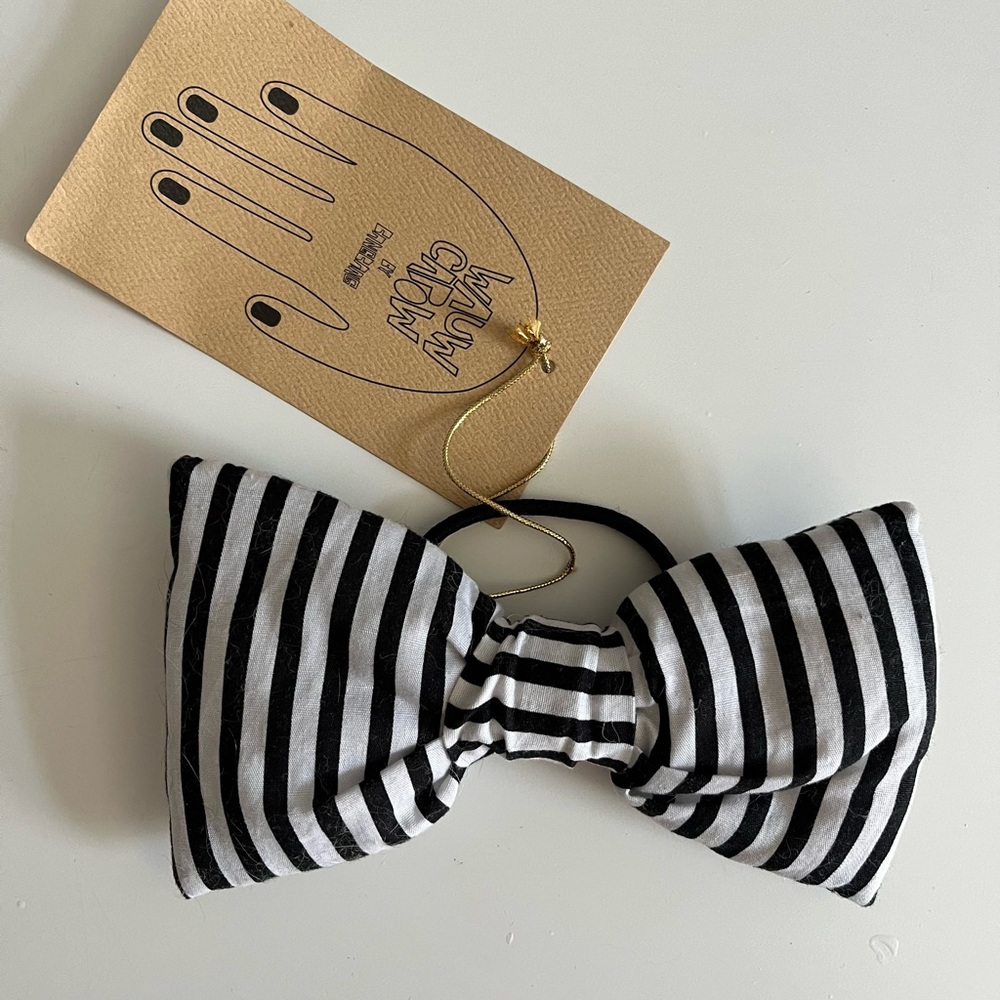 Wauw Capow Striped Bow Hair Elastic NWT!